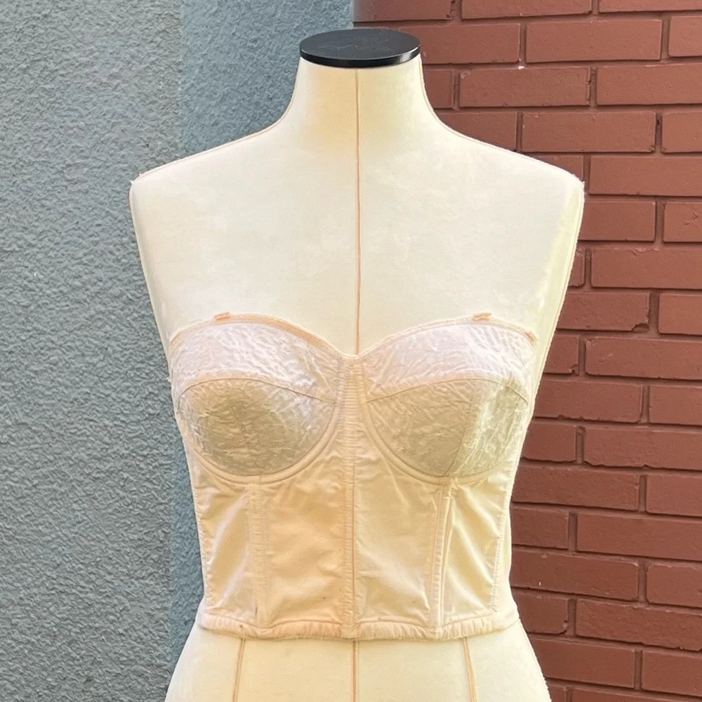 34B Vintage Bestform Show-Off Bustier Top 100% Cotton